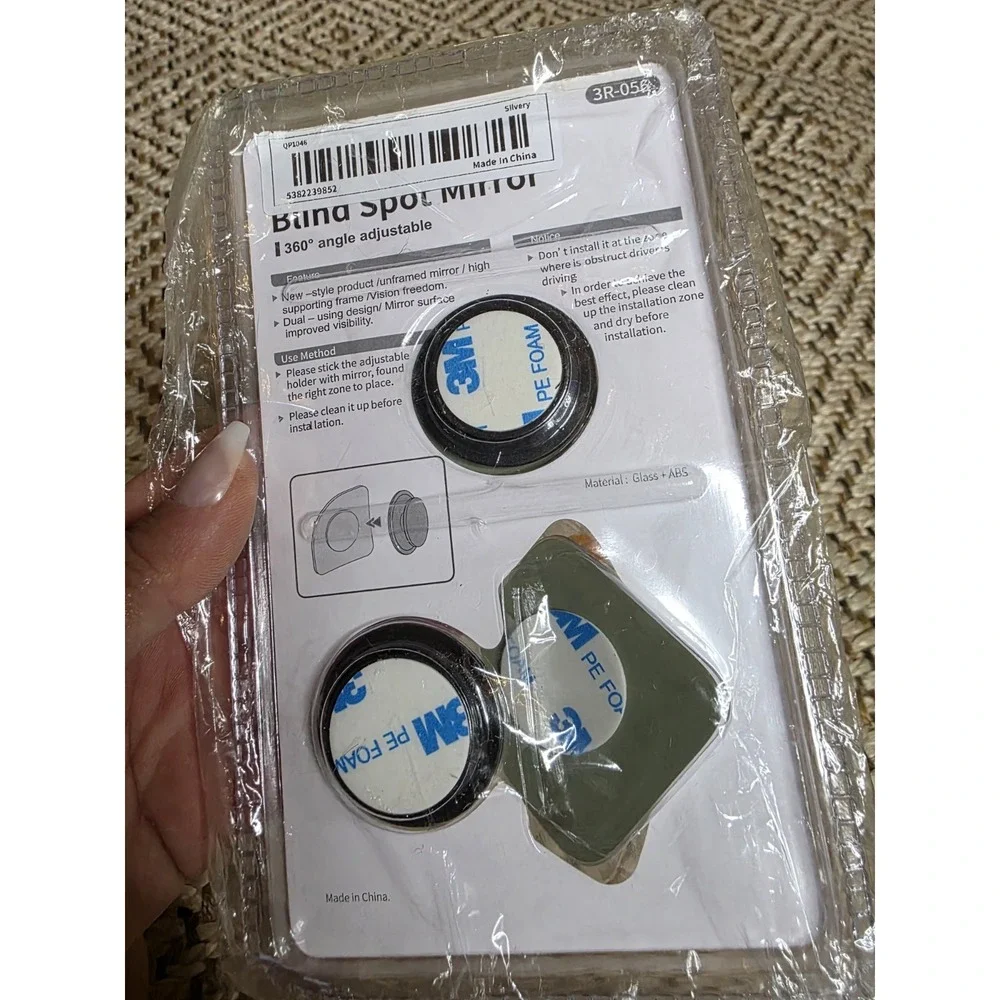 Blind Spot Mirror for Car (2 Pack) - HD Frameless Wide-Angle Convex Mirror for S
